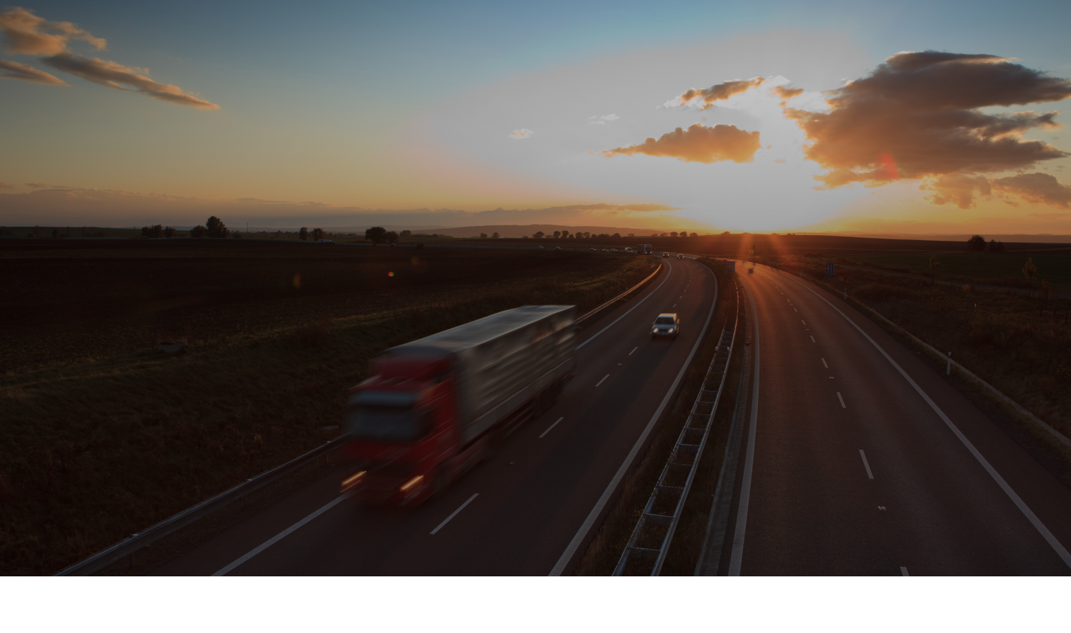 Truck on highway