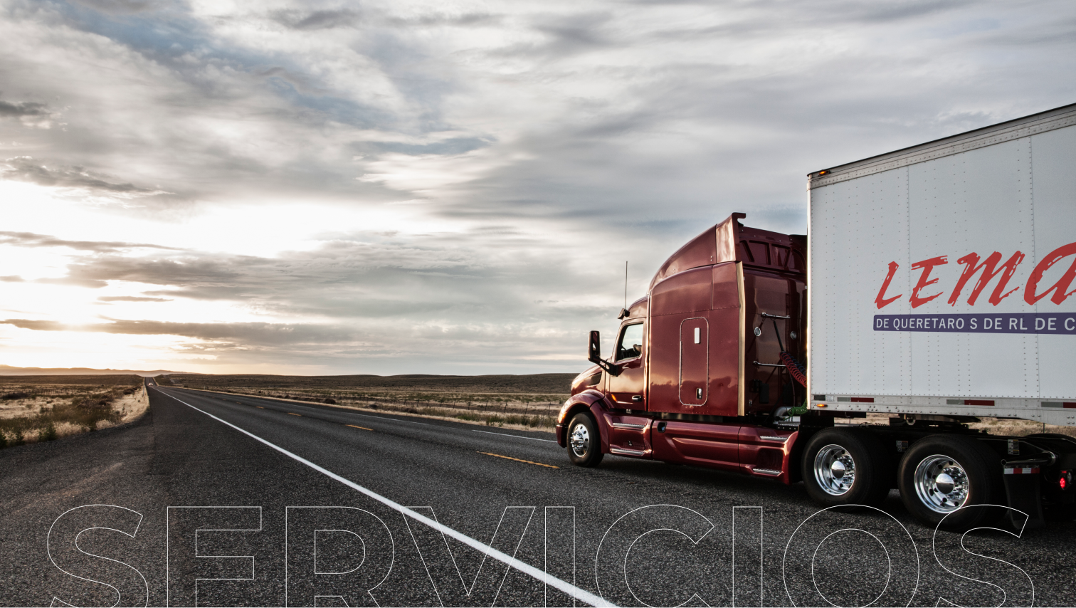 Truck on highway