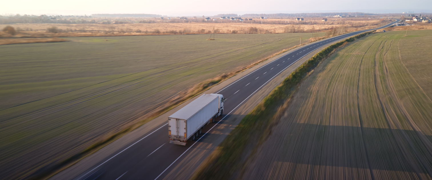 Truck on highway